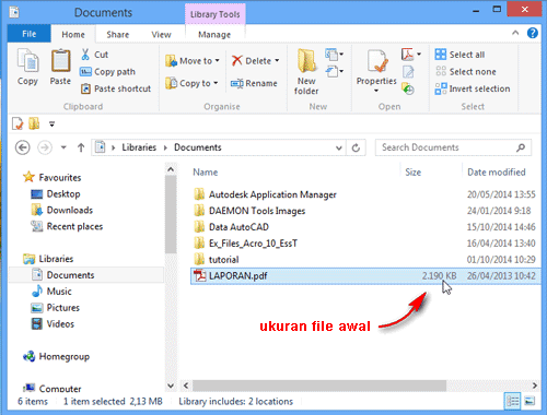 cara mengecilkan file